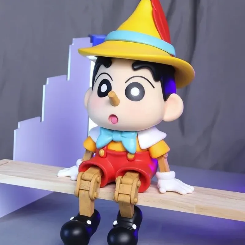 

18cm Crayon Shin Chan Cosplay Pinocchio Action Figurine Gk Anime Figure Collection Model Statue Doll Toy For Children Decor Gift