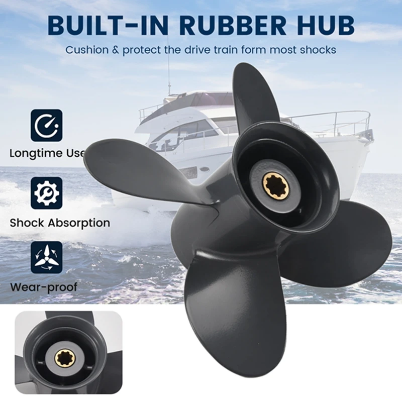 Лодочный подвесной пропеллер 9 1/4X11 для Yamaha Honda л.с. F9.9 15HP F15C F15 F20 BF8D/BF9.9D BF9.9/BF15A BF15D/BF20