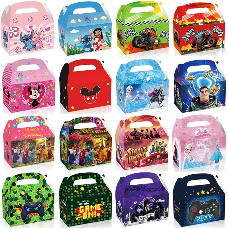 Es Package Mickey Mouse Gift Box Children Birthday Party Favors Encanto Elsa