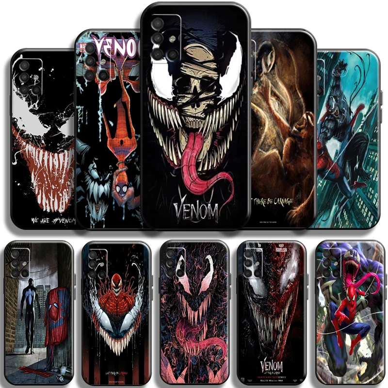 

Marvel Venom Spiderman For Samsung Galaxy A51 A51 5G Phone Case Back Funda Shockproof Soft Full Protection Liquid Silicon Coque