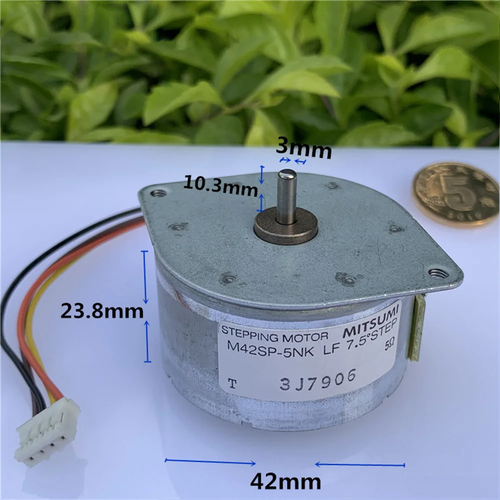 MITSUMI M42SP-5NK 2-фазный шаговый двигатель 4-проводной DC 24V 42 мм постоянный магнит