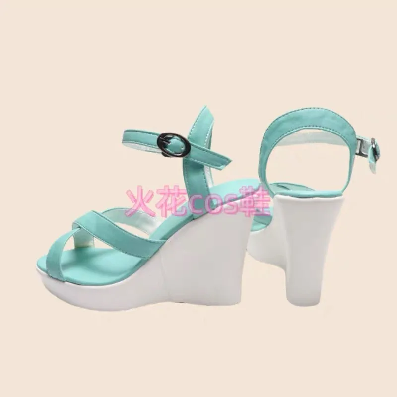 Финальная фантазия 7: ремейка Tifa Lockhart Рождественская обувь для косплея зеленая на