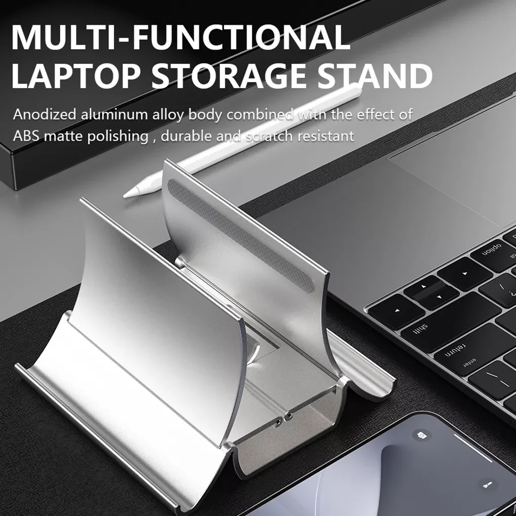 

PC Stand Desktop Laptop Tablet Gravity Storage Rack Portable Space-saving Phone Bracket Vertical Laptop Stand