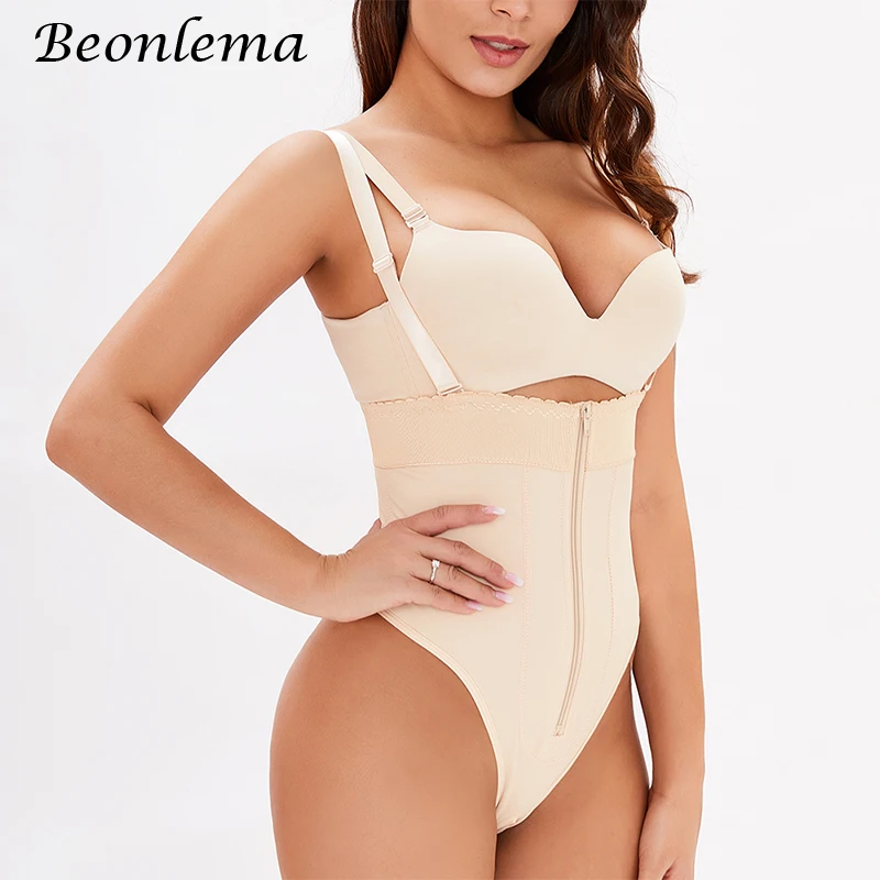 Waist Trainer Control Panties Tummy Belly Sheathing Woman Body Shapewear High Rise Thongs Underwear With Zipper Plus Size 6XL