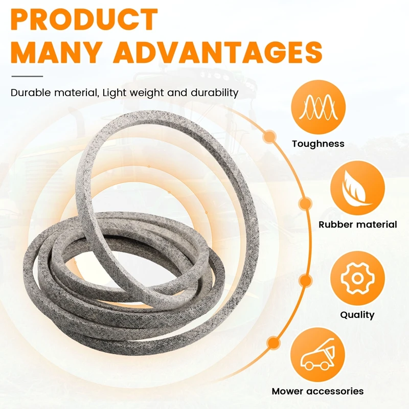 Палубный ремень GX21833 подходит для косилки John Deere GX20571 D140 D150 L120 (1/2 X141)