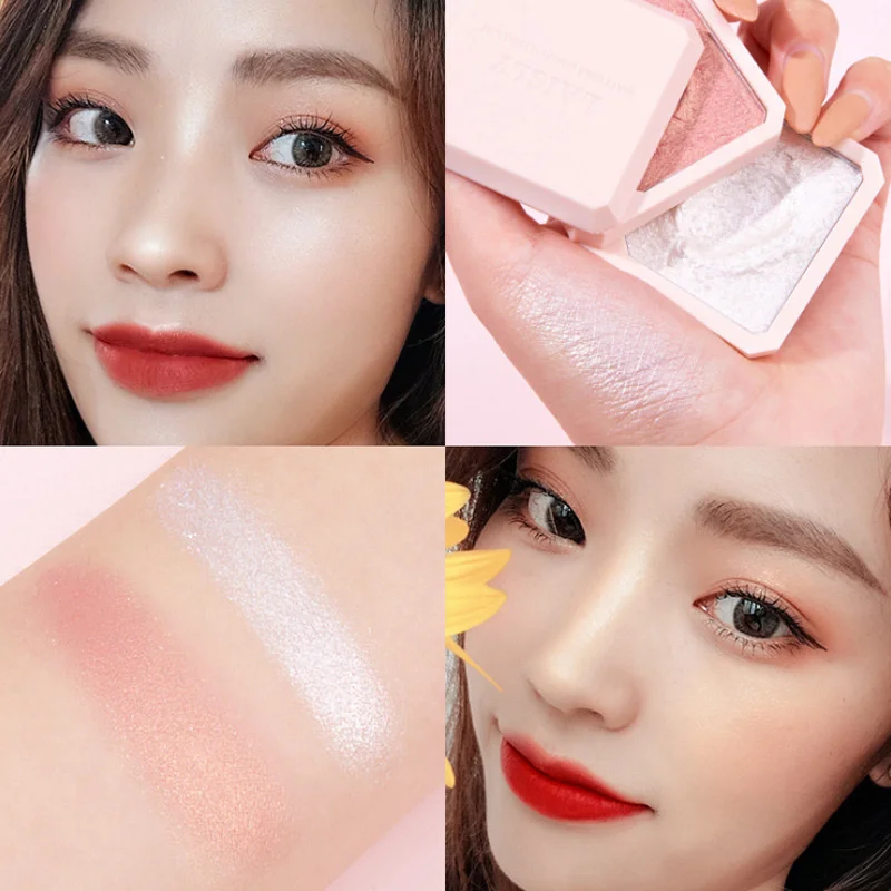 

Double-layer Highlighter Water Glass Highlighting Powder Diamond Glitter Illuminating Body Face Highlighter Palette Cosmetic