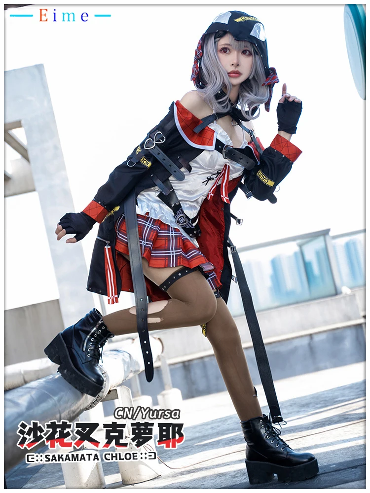 

EIME Sakamata Chloe Cosplay Costume Hololive VTuber Cosplay Dress Sexy Party Suit Halloween Carnival Uniforms Custom Made