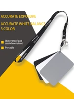 bizoe photography camera accessory 3in1 digital white balance card 18 grey card for white balance calibration