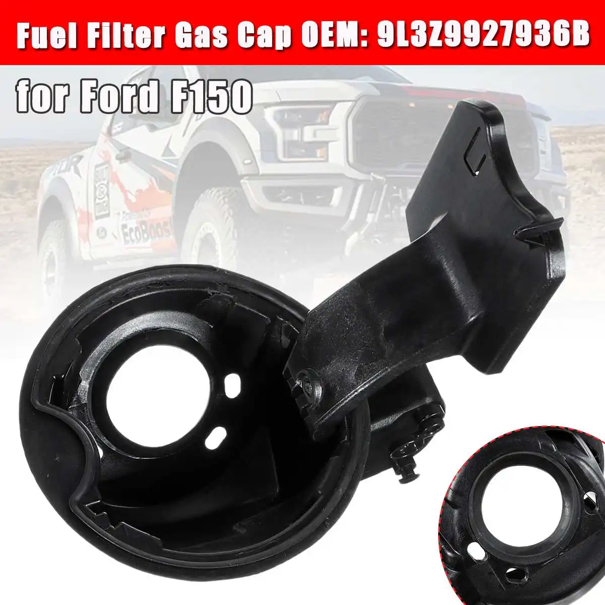 

Car Fuel Filler Gas Cover Cap For Ford F150 9L3Z9927936B Fuel Filler Housing Hinge Pocket Gas Cap Door Lid Car Accessories
