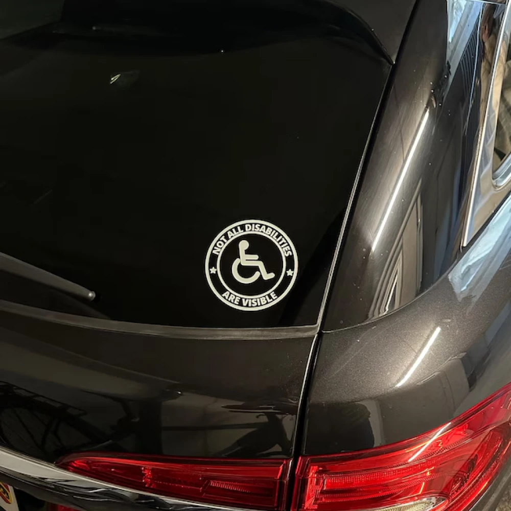 Виниловый бампер для инвалидной коляски с наклейкой на окно не всех инвалидов