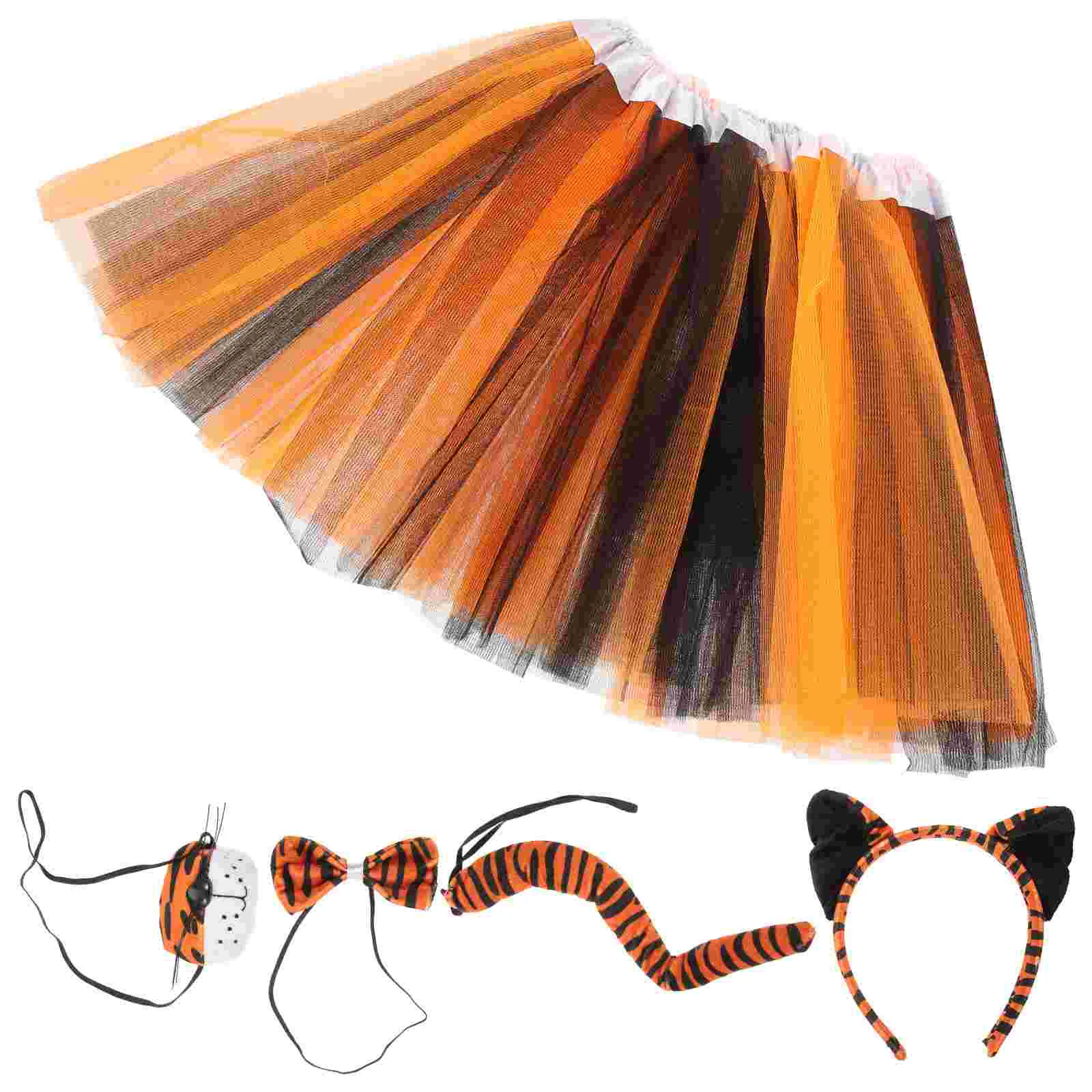 

Unique Tail Decor Tiger Cosplay Headdress Ear Headband Props Halloween Hair Hoop