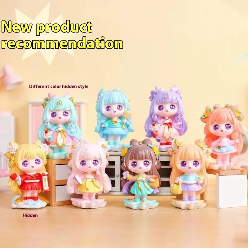 Набор из 6 предметов в китайском стиле аниме-фигурки слепая коробка игрушка