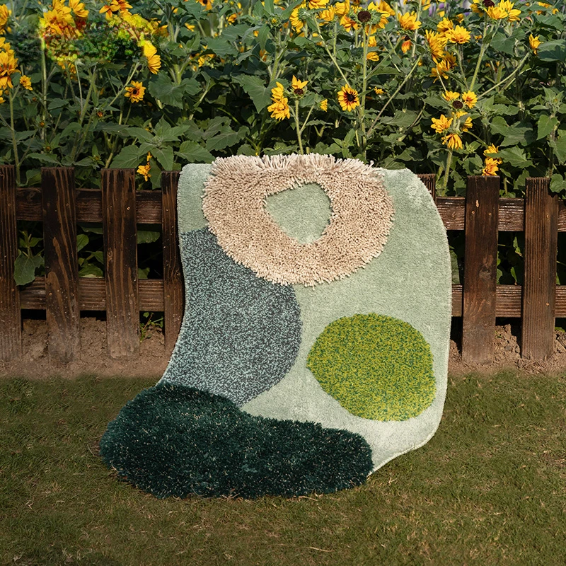 

Art Creative Garden Pastorale Style Living Room Sofa Carpet Bedroom Tea Table Blanket Luxury Mossy Forest Decoration Bedside Rug