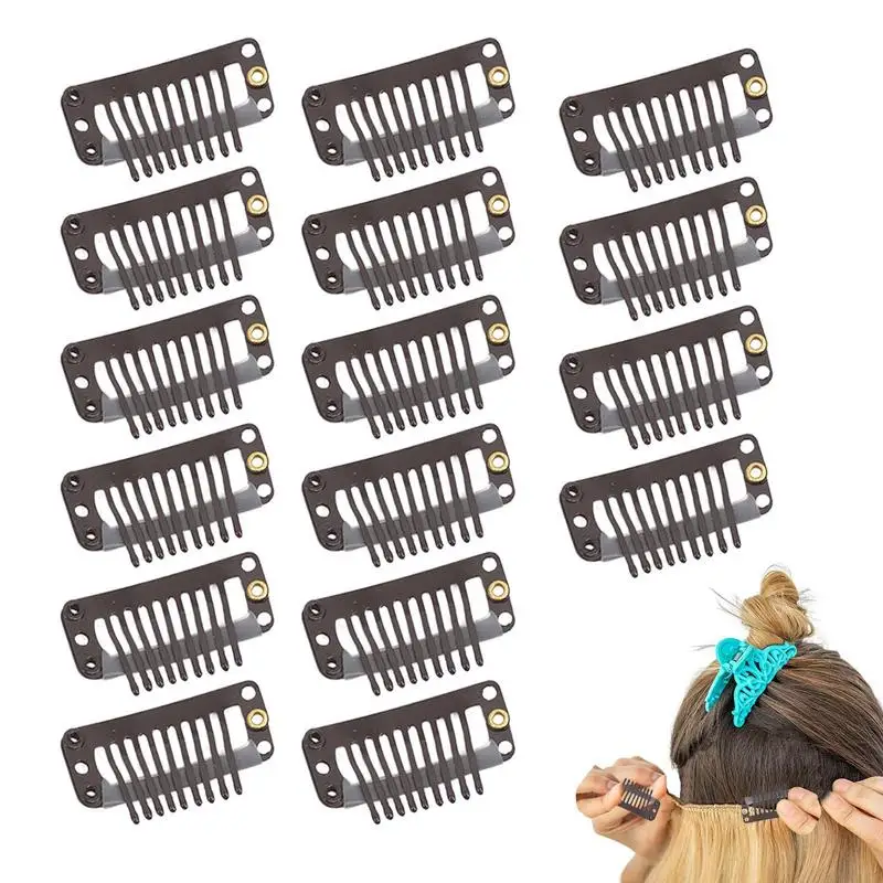 

Заколки с 9 зубцами для пришивания, зажимы для закрепления волос 3,2X1,7 см, маленькие заколки, аксессуары для женщин, наращивание волос, сделай сам