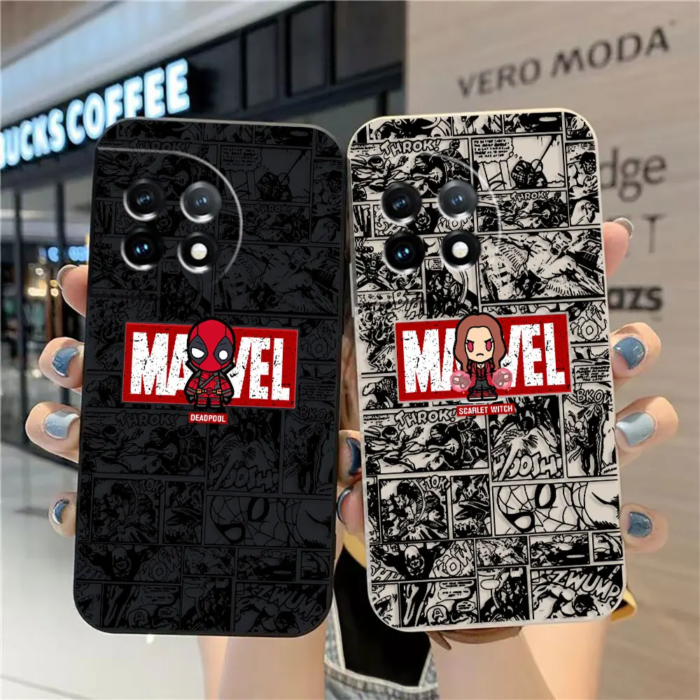

Case For Oneplus 11 10 9 9R 8 8T 7 7T ACE 2 2V NORD CE 2 Lite Pro Simple Liquid Silicone Case Marvel Deadpool Comics