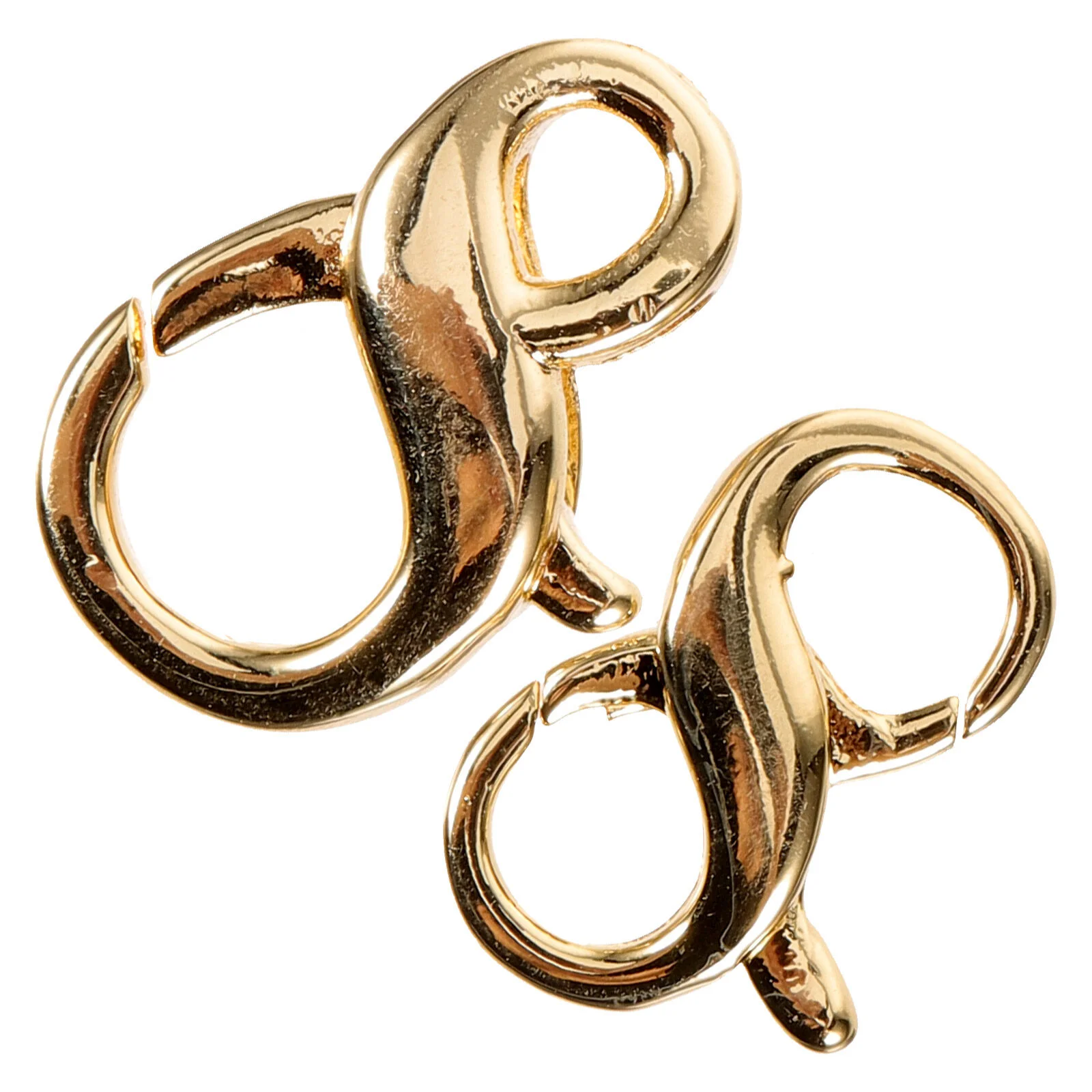 2 Pcs Ring Bracelet Hand Chain Component Lobster Claw Clasps Necklace Making Kit Love Jewelry Copper