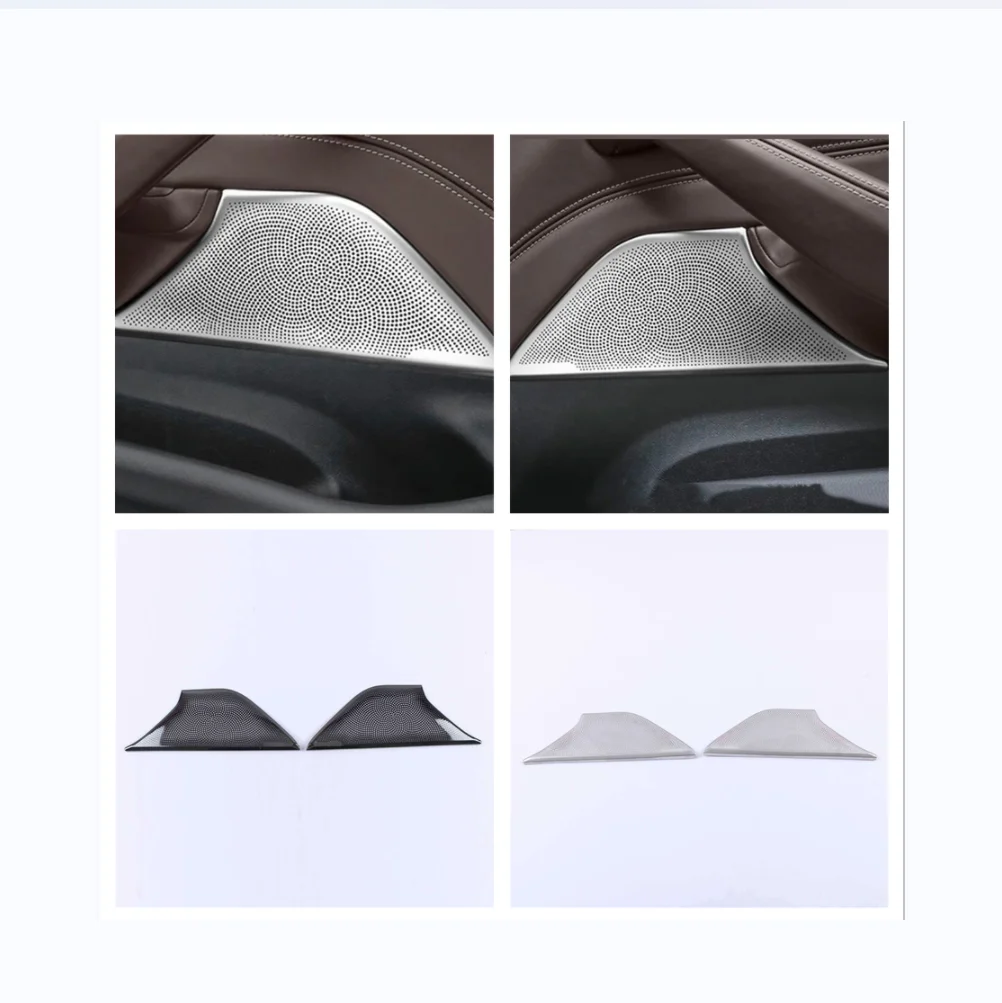 For BMW 5 Series G30 2018-2021 Accessories Car Pillar A Stereo Speaker Door Speaker Audio Loudspeaker Cover Trim images - 6