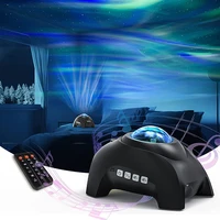 led star galaxy projector bluetooth remote control usb charging night light home bedroom party decor aurora projector light