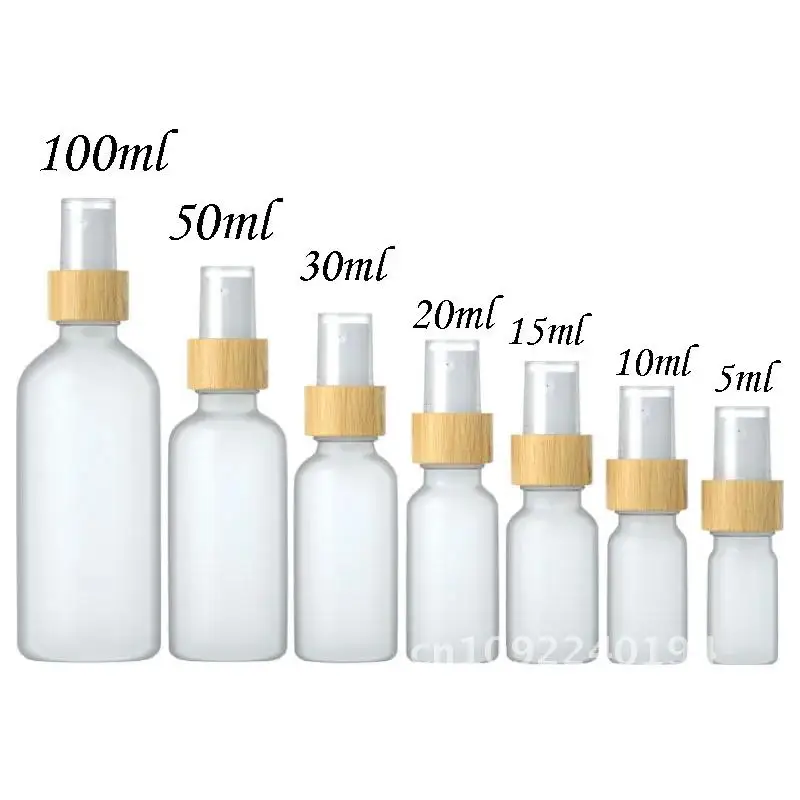 Образец распылителя 10 × 50 мл с бамбуковой крышкой пустой для путешествий