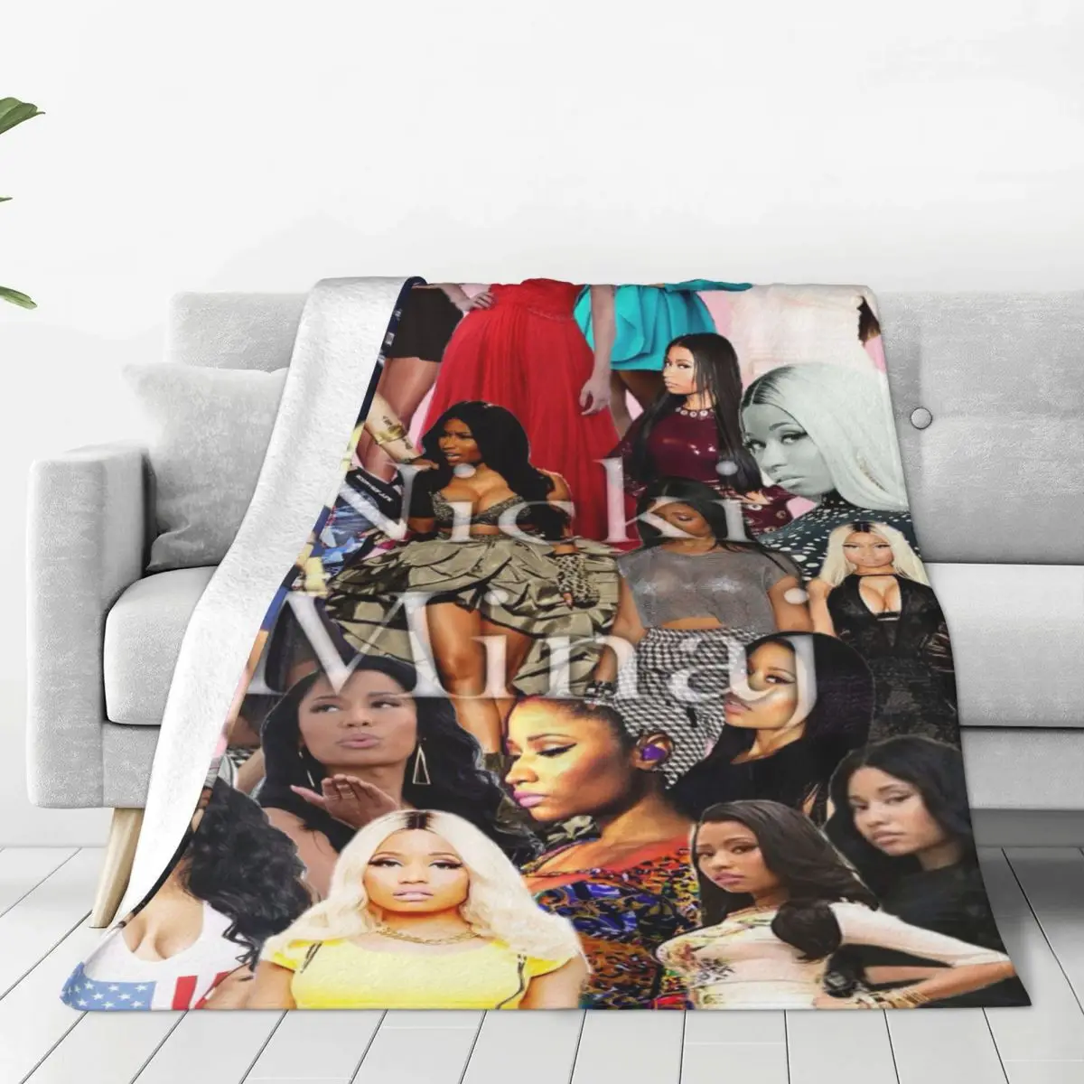 

Nicki Minaj Singer Blanket Flannel Decoration Multifunction Soft Throw Blankets for Home Travel Bedspread