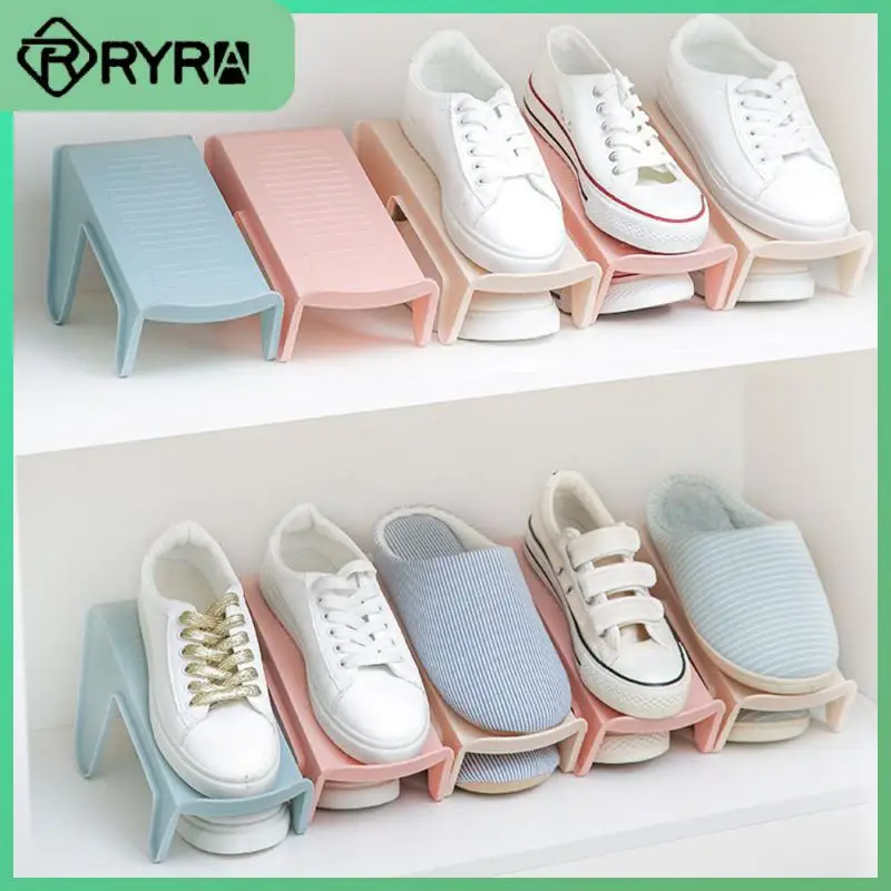 

2/4/5PCS Simple Shoe Rack Household Storage Shoes Save Space Shoe Storage Rack Strong Bearing Capacity Good Hardness Toughness