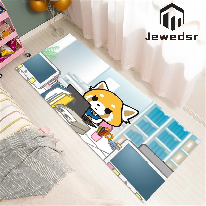 

Bathroom Rug Mat Doormat Entrance Door Bedroom Carpet Floor Mats for Home Living Room Rugs Aggretsuko Bath the Kitchen Hallway