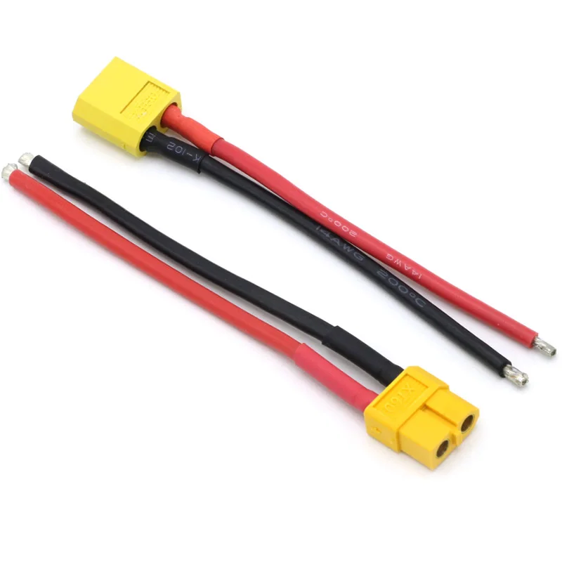 

1 шт., силиконовый Штекерный Разъем XT60, 10 см, 14AWG