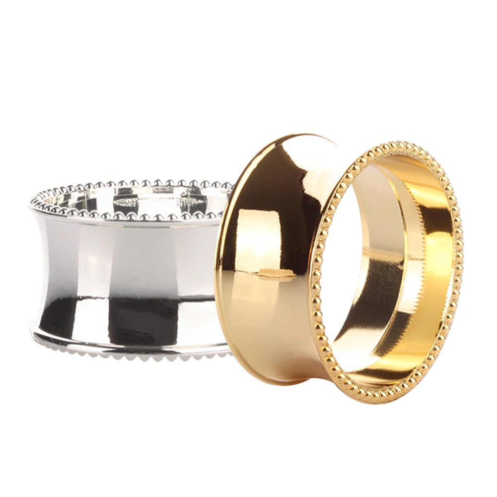 

Кольца для свадебных салфеток золотого и серебряного цвета