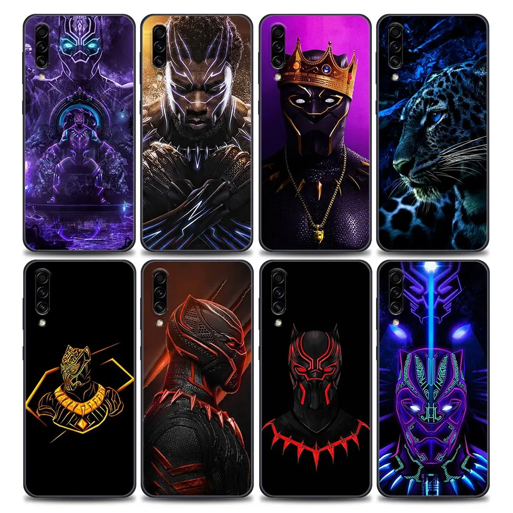 

Phone Case for Samsung A10 A20 A30 A30s A40 A50 A60 A70 A80 A90 5G A7 A8 2018 Soft Case Cover Black Panther Marvel