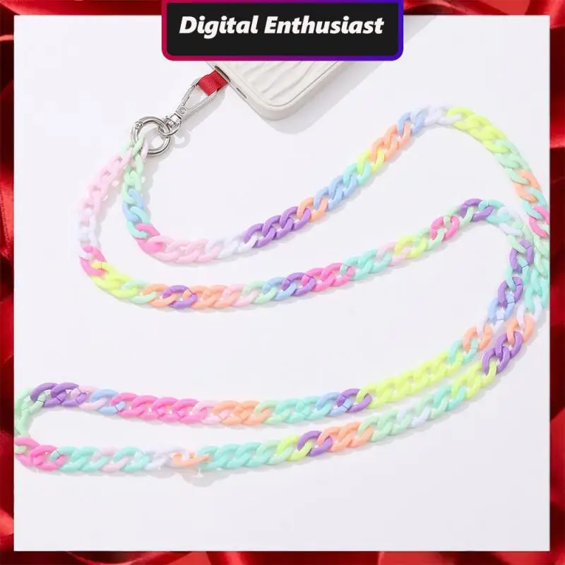 

Colorful High Quality Phone Charm Strap Fashionable Phone Case Lanyard Mobile Strap Comfortable Lightweight Metal Portable Nylon