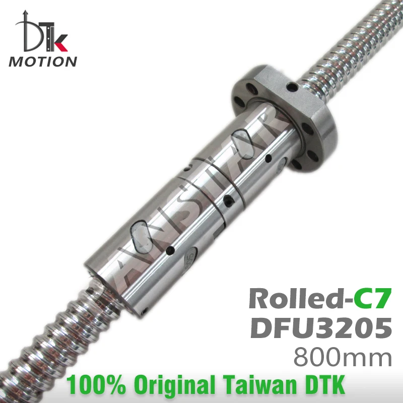 

DTK DFU3205 Double Nut Rolled C7 800mm R32 Lead 5mm Ball Screw Thread Shaft High Precision Flange CNC Replace TBI Made in Taiwan