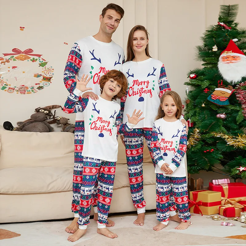 

Christmas Family Matching Pajamas 2023 Xmas Outfits Costume Mom Dad Kids Sleepwear Merry Christmas Pajamas Family Photo Clothing
