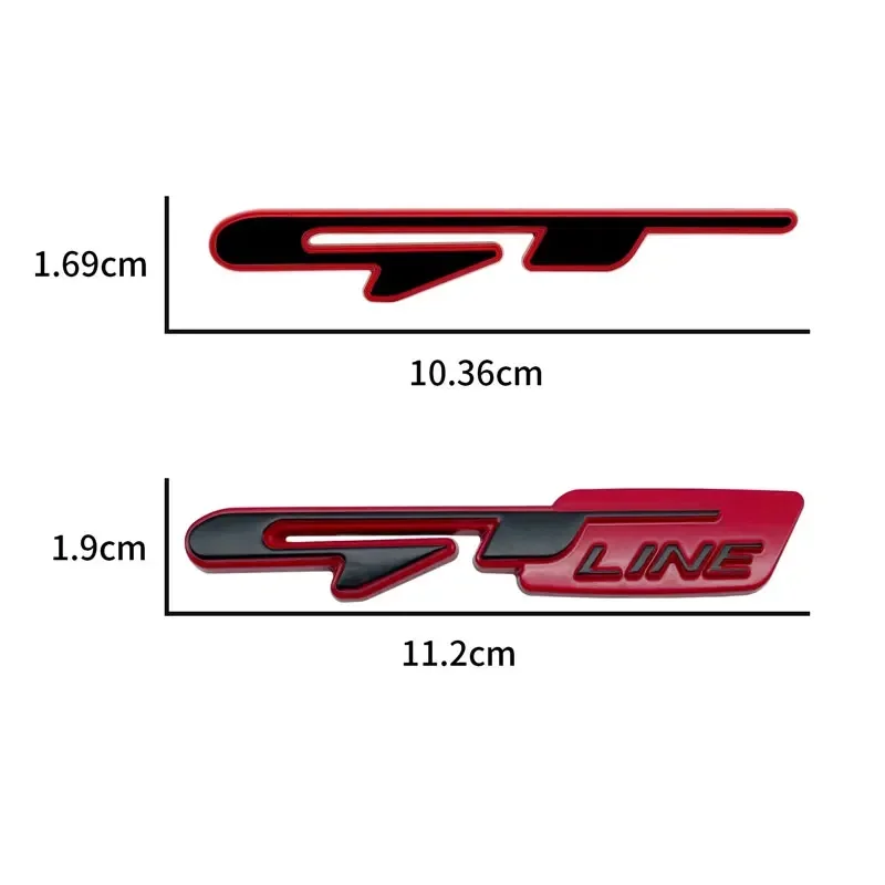 3D металлический логотип GT Line Эмблема автомобиля Передняя решетка Значок Задний