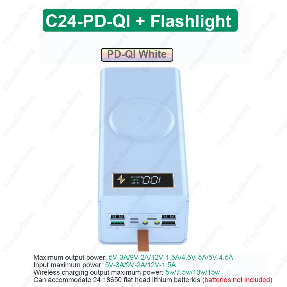 18650 беспроводной быстрозаряжающий контейнер для хранения аккумулятора 24x0