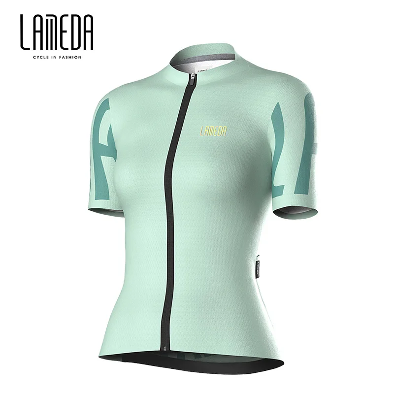

Женская велосипедная одежда LAMEDA, Быстросохнущий дышащий свитшот с коротким рукавом, одежда для горного велосипеда