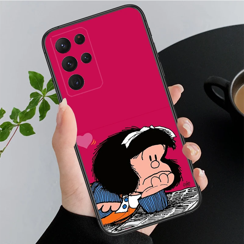 Mafalda чехол для телефона Samsung Galaxy A35 A55 A54 A15 A25 A05s A05 A22 A24 A52 A33 A34 M34 M14 M54 M23 Funda
