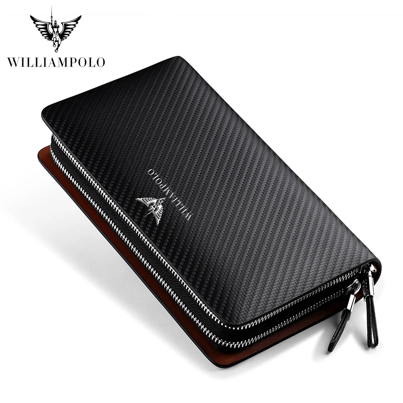 Мужской кошелек WILLIAMPOLO деловая вместительная сумка-клатч кошелек-клатч из