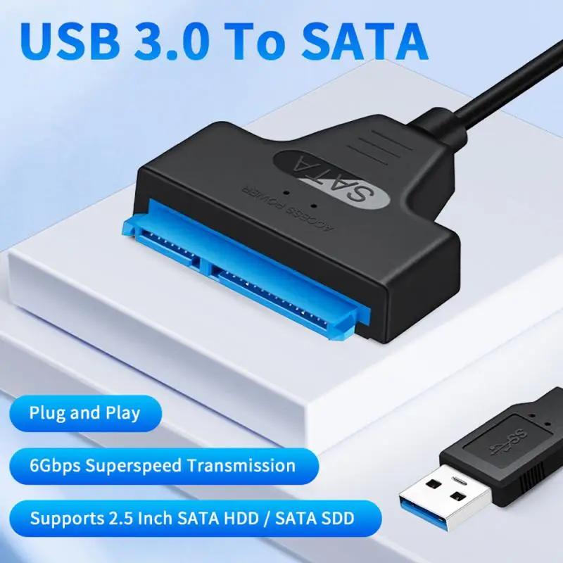 Кабель USB SATA 3 адаптер Sata к 0 до 6 Гбит/с Поддержка внешнего жесткого диска 2 5 дюйма