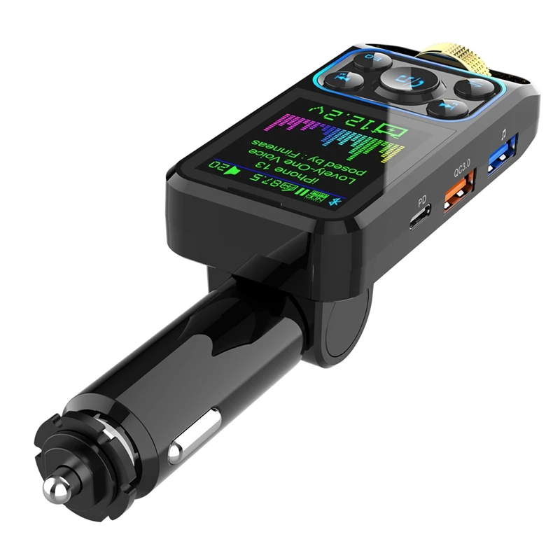 BC83 Автомобильный Bluetooth MP3-плеер с двойной быстрой зарядкой FM-передатчик регулятор