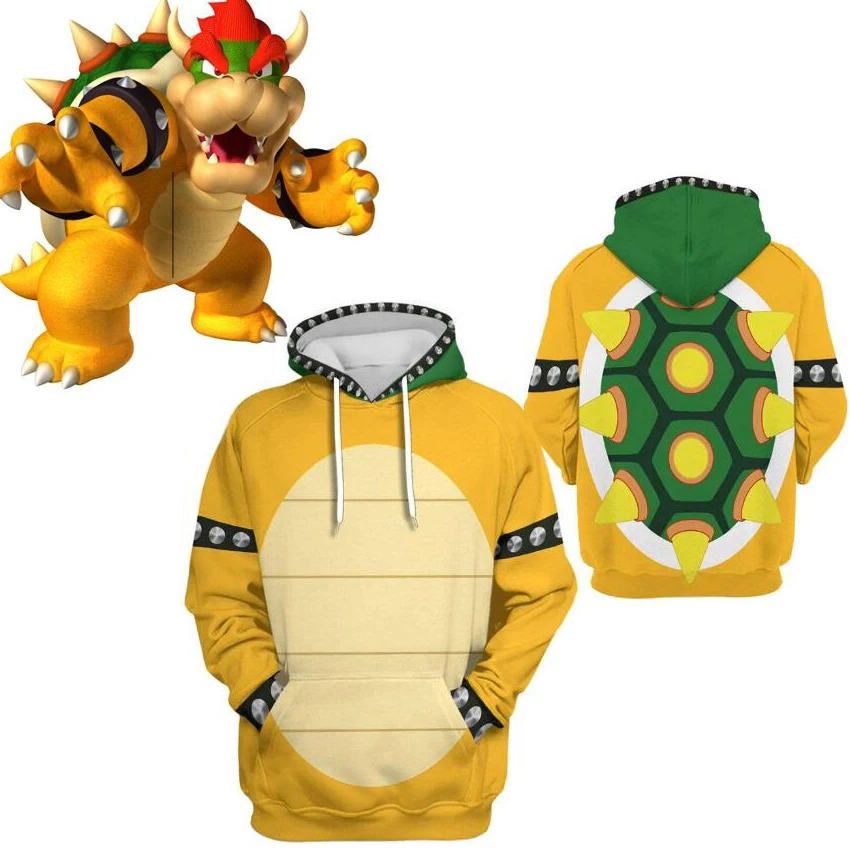 

Cartoon Bowser 3D Print Oversized Women/Men Hoodie Sweatshirt Y2K Streetwear Hip Hop Pullover Hooded Jacket Cosplay Costume