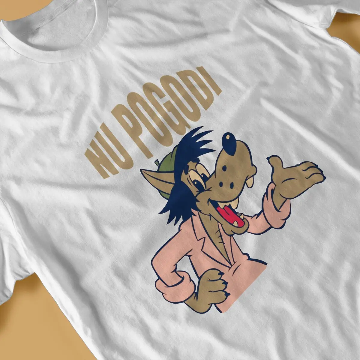 Креативная футболка Nu Pogodi The Hare Catoon для мужчин русский волк Классическая из