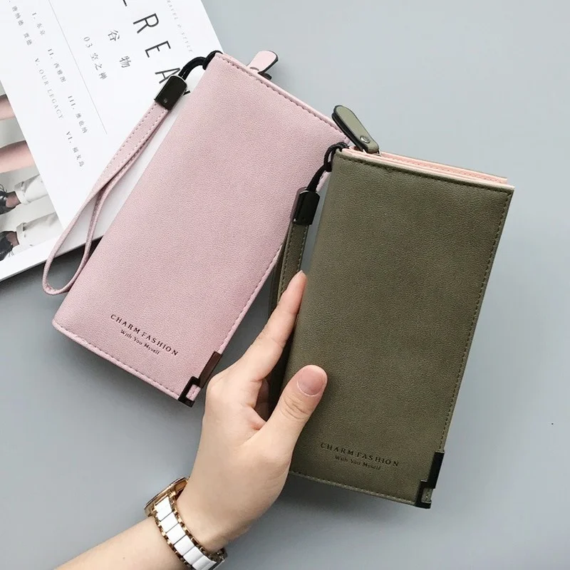 

Women Wallets Fashion Lady Wristlet Handbags Long Money Bag Zipper Coin Purse Cards ID Holder Clutch Woman Wallet Burse Notecase
