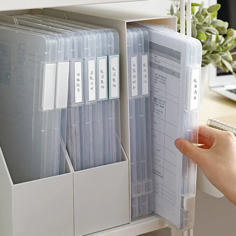 

Stationery Home Oragnise File Portfolio Book Data Folder Transparent File Large Office Storage Paper Capacity Organizer