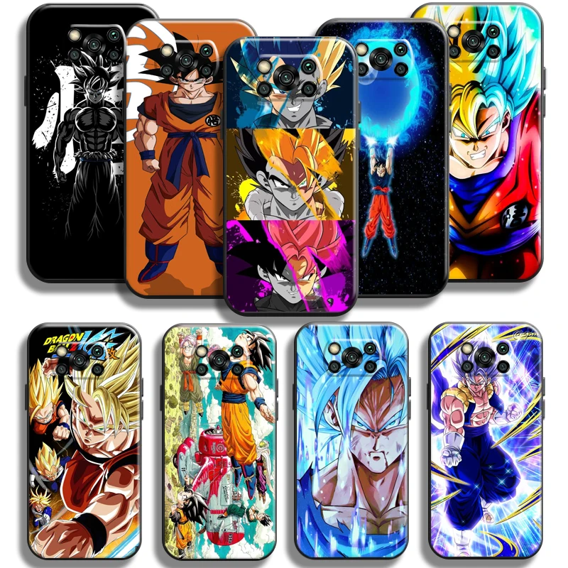 

Goku Vegeta Dragon Ball For Xiaomi Poco X3 Pro NFC Poco X3 GT Phone Case Liquid Silicon Black Funda Silicone Cover Carcasa