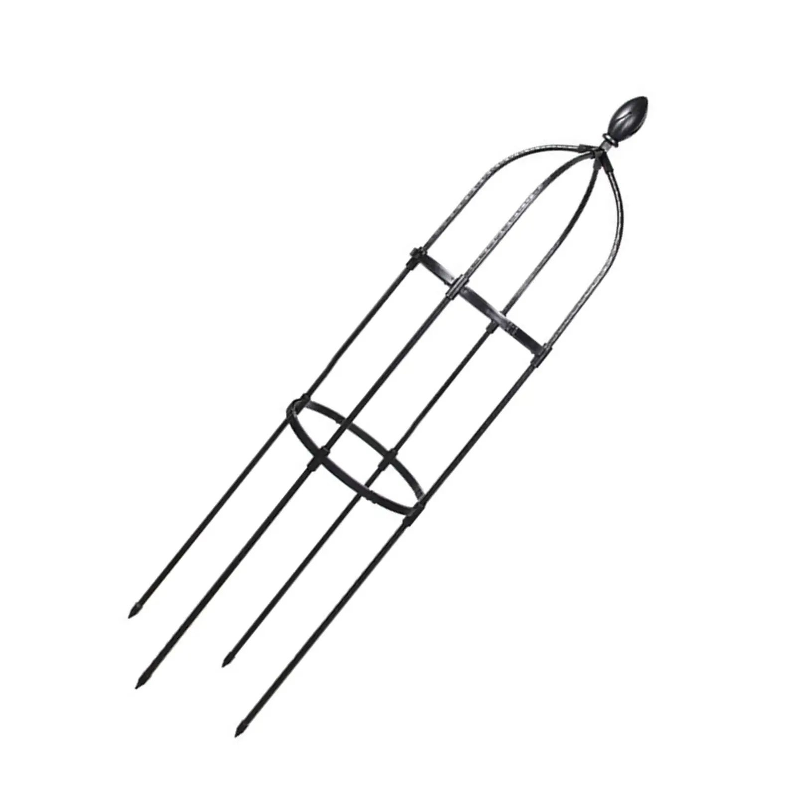 

Garden Obelisk Metal Trellis 3 Sizes PE Coating Steel Flower Support For Climbing Plants 12.5 Inch Diameter Metal Frame Cage For