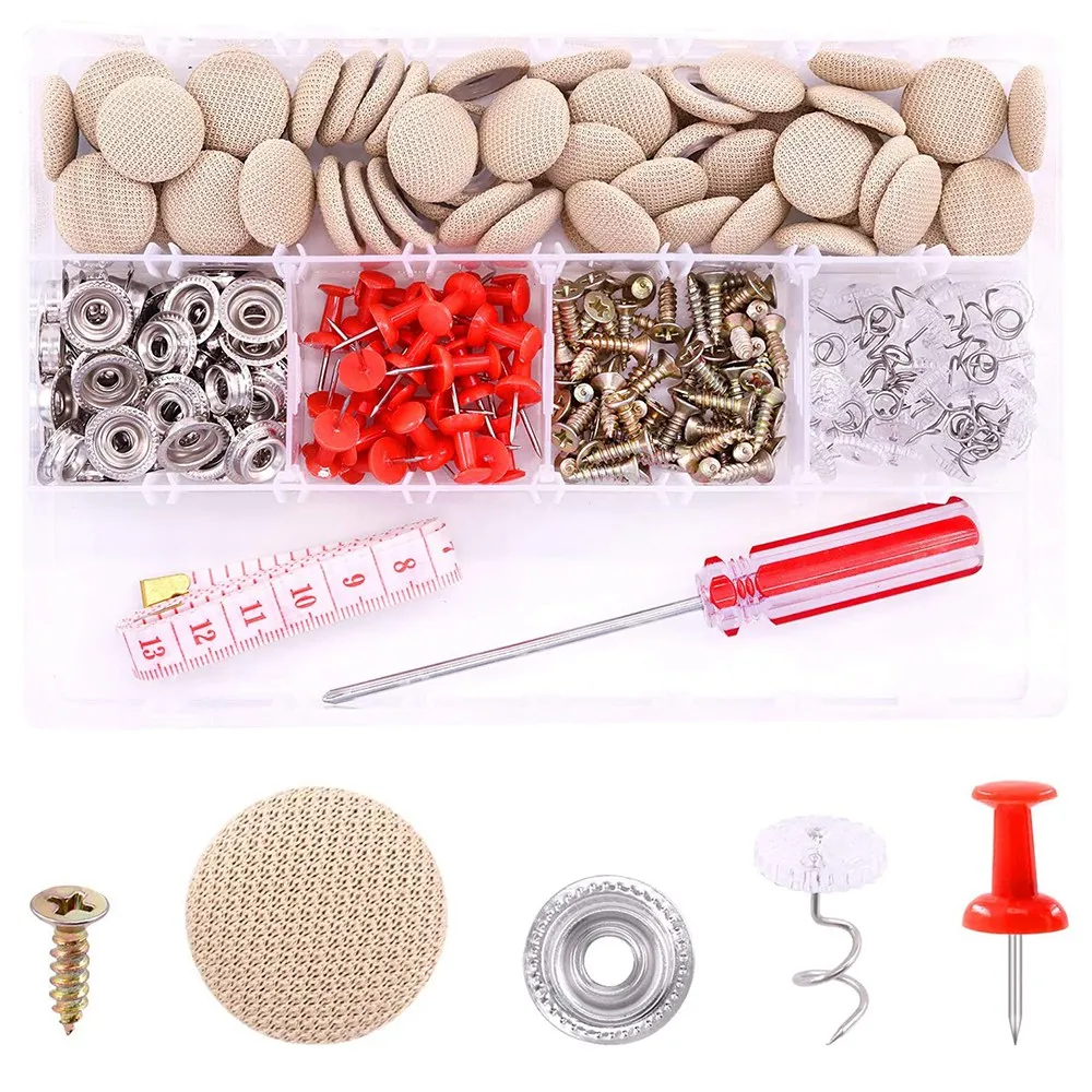 

272Pcs Car Roof Repair Rivet Kit Car Roof Buckle Retainer with Torsion Pin and Installation Tool Kit Beige