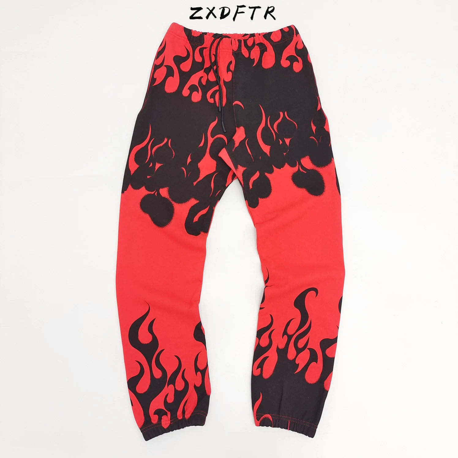 

ZXDFTR GD весна осень мужские спортивные брюки для улицы в стиле хип-хоп принт пламя Jogger