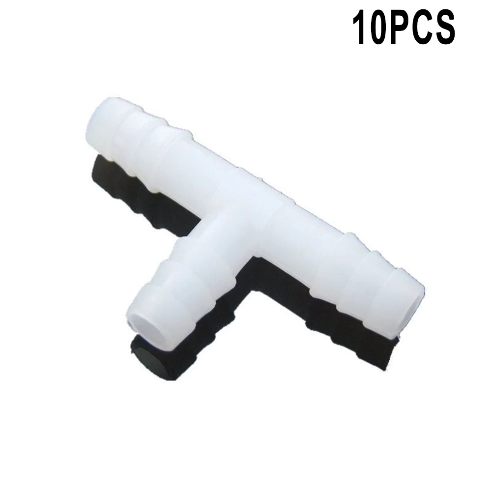 

Tee Connector T-Hose Fittings Plastic Material Reducer Joint T-type Tee White 4-8mm Adapter Air Pump Connector