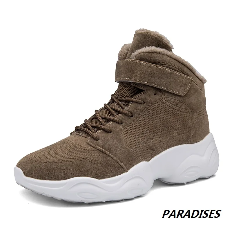 

New Men Ankle Boots Warm Plush For Men Snow Boots Outdoor Winter Footwear Non-slip Plus Size Men Boots Winter Shoes