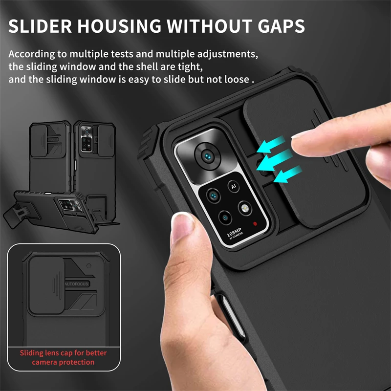 

For Redmi Note 11 11s Pro Note11 Pro plus 5g Case Shockproof Armor Case For Xiaomi Redmi Note 11 Pro Note11 Pro Stand Back Cove